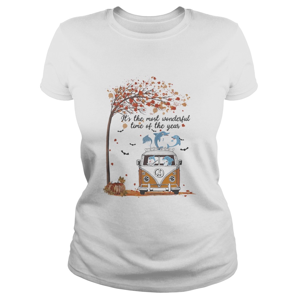 Hippie Car Dolphins Its The Most Wonderful Time Of The Year Halloween Autumn  Classic Ladies