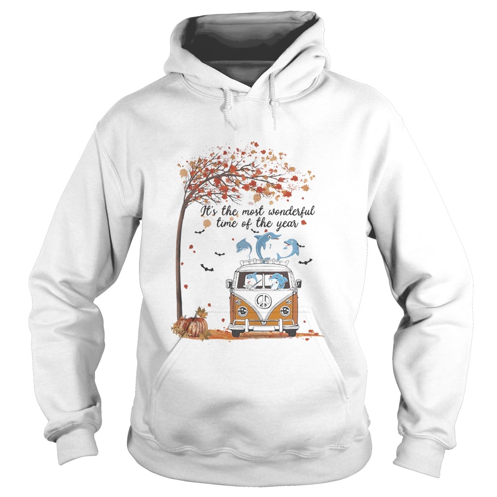 Hippie Car Dolphins Its The Most Wonderful Time Of The Year Halloween Autumn  Hoodie