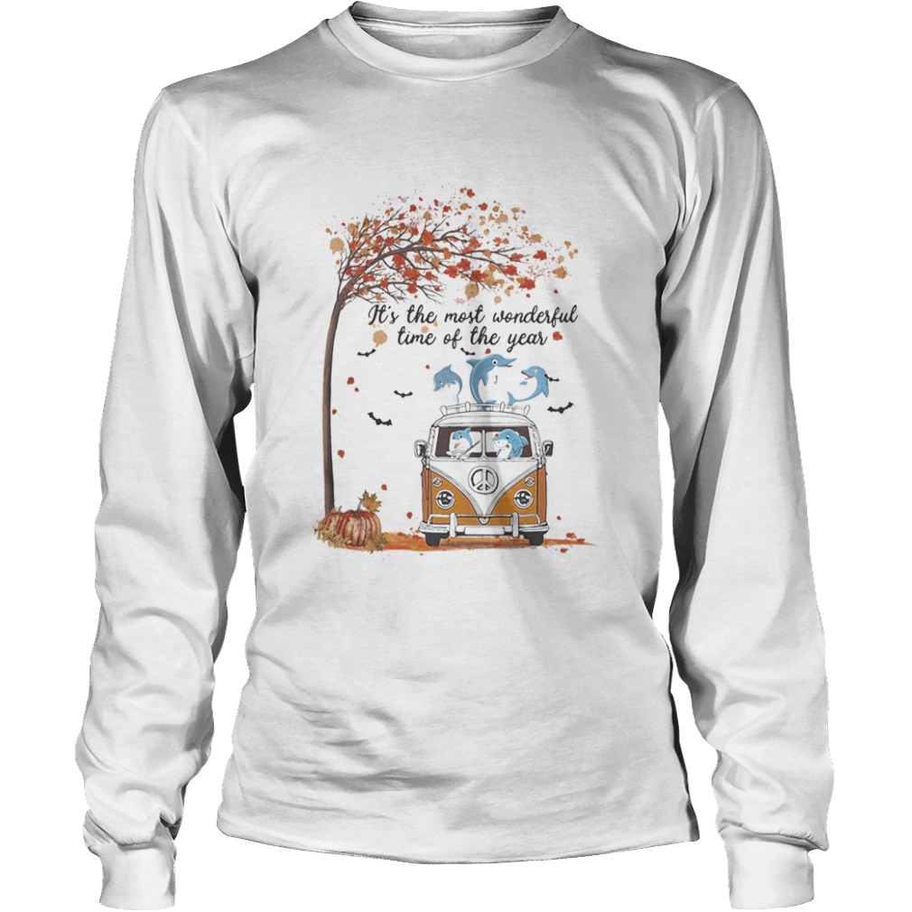 Hippie Car Dolphins Its The Most Wonderful Time Of The Year Halloween Autumn  Long Sleeve