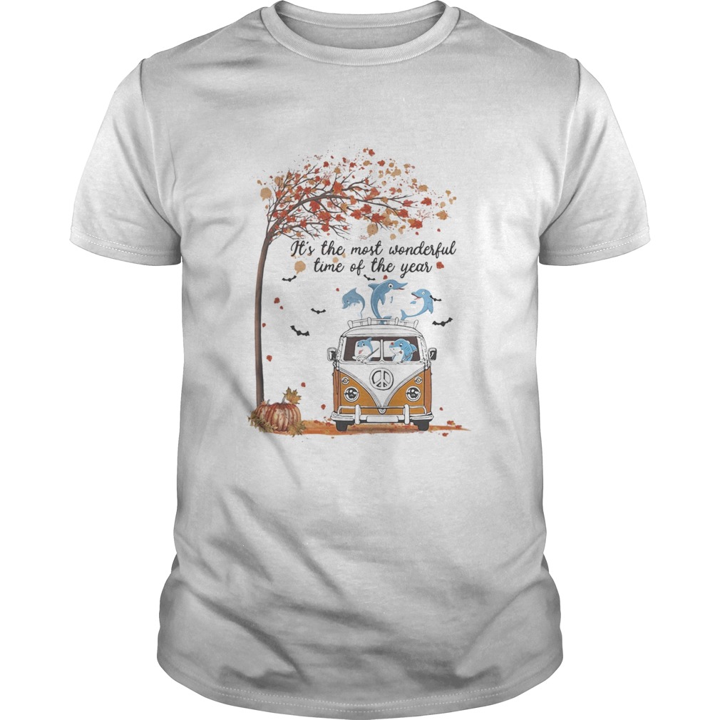 Hippie Car Dolphins Its The Most Wonderful Time Of The Year Halloween Autumn  Unisex