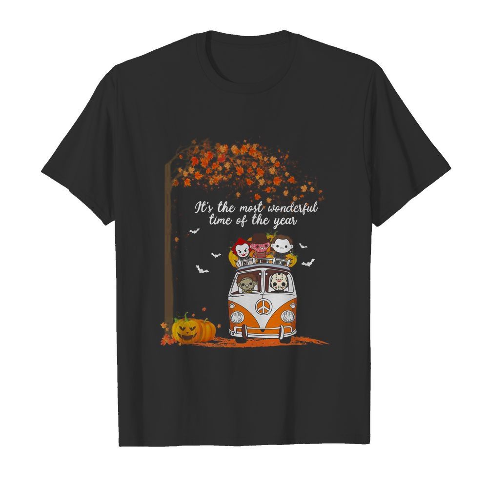 Hippie Car Horror Characters Chibi It’s The Most Wonderful Time Of The Year Halloween shirt