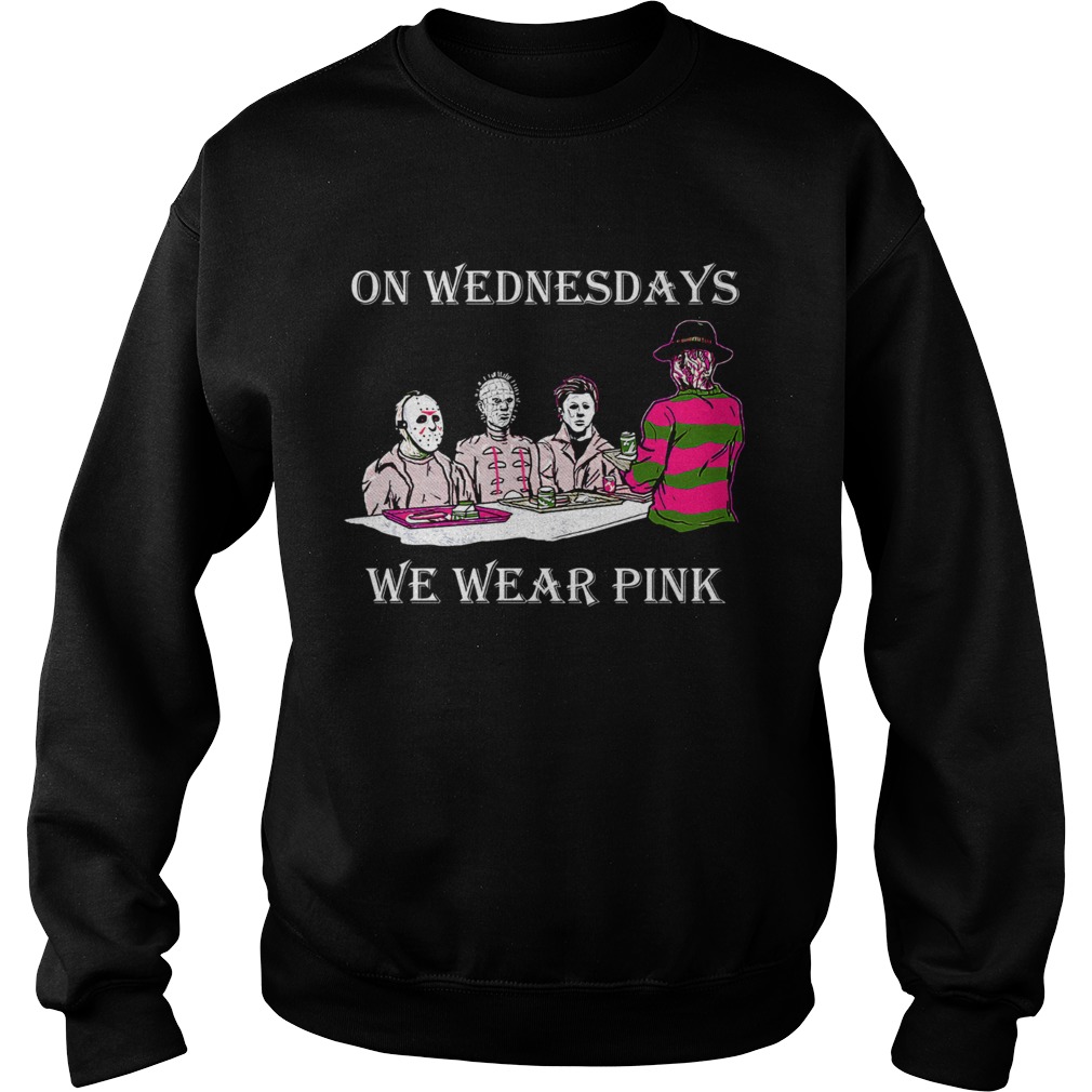 Horror Michael Myers On Wednesdays We Wear Pink  Sweatshirt