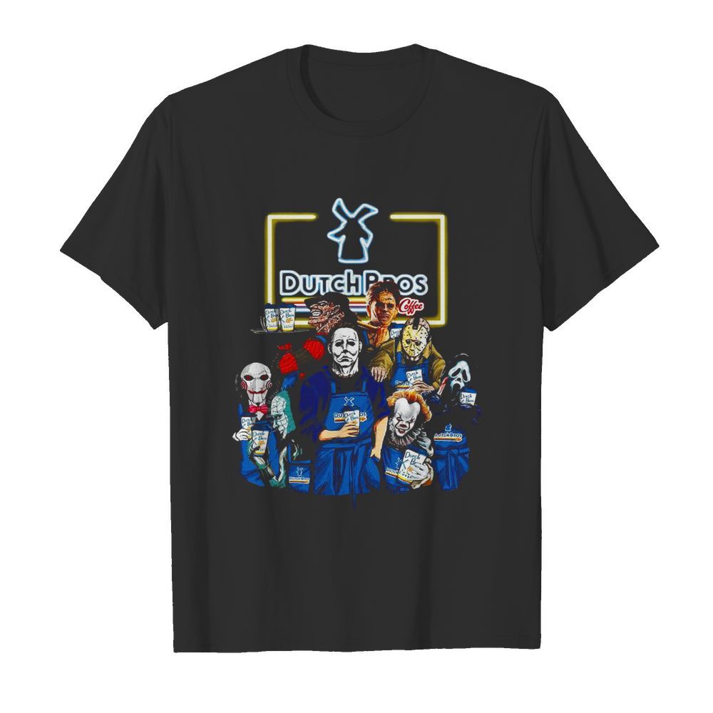 Horror Movie Character Dutch Bros Coffee shirt