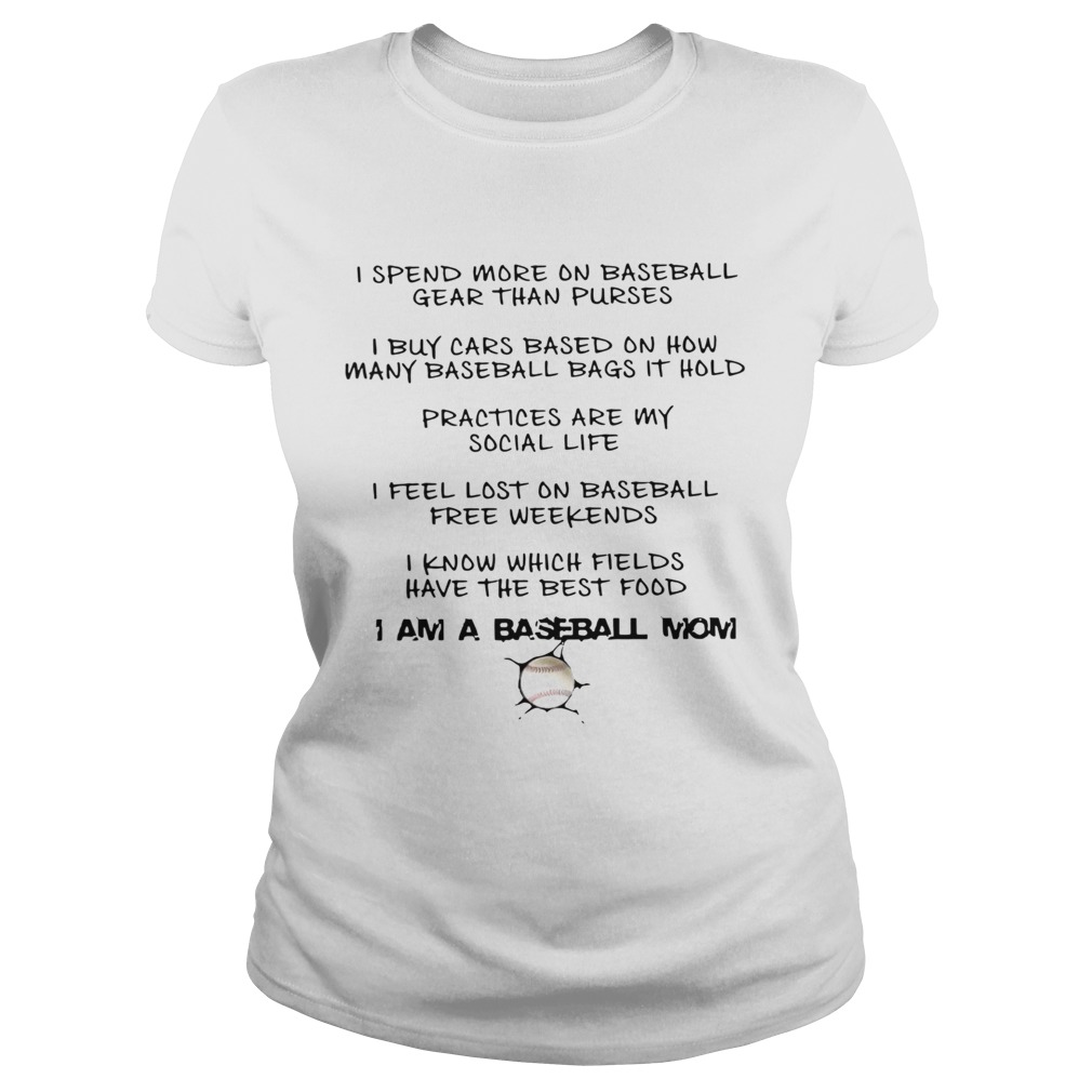 I Am A Baseball Mom  Classic Ladies