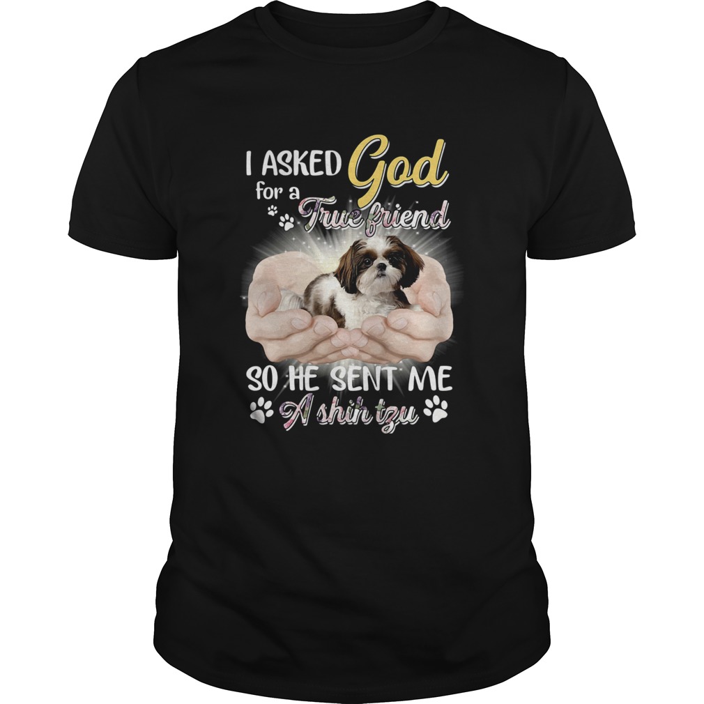 I Asked God For A True Friend So He Sent Me A Shih Tzu shirt