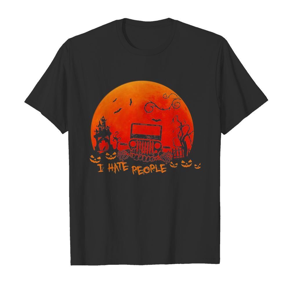 I Hate People Jeep Moon Halloween  Classic Men's T-shirt