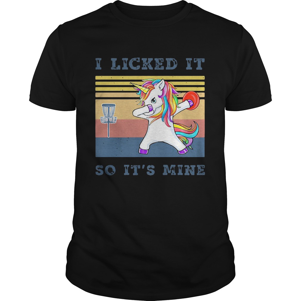 I Licked It So Its Mine Unicorn Vintage Retro shirt