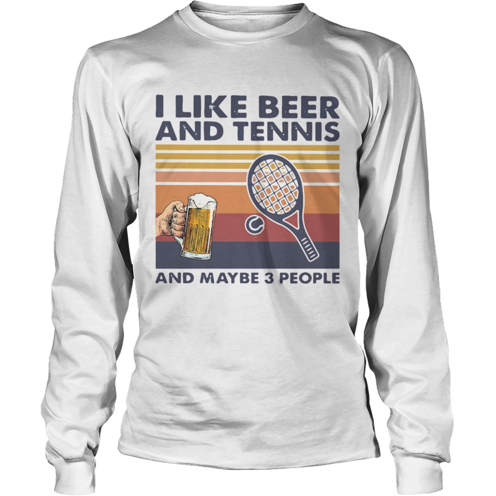 I Like Beer And My Bicycle And Maybe 3 People Vintage  Long Sleeve