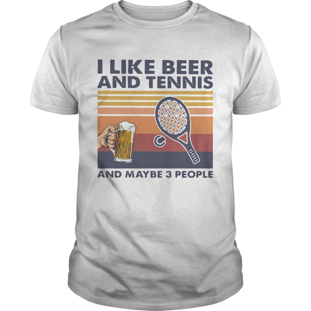 I Like Beer And My Bicycle And Maybe 3 People Vintage  Unisex