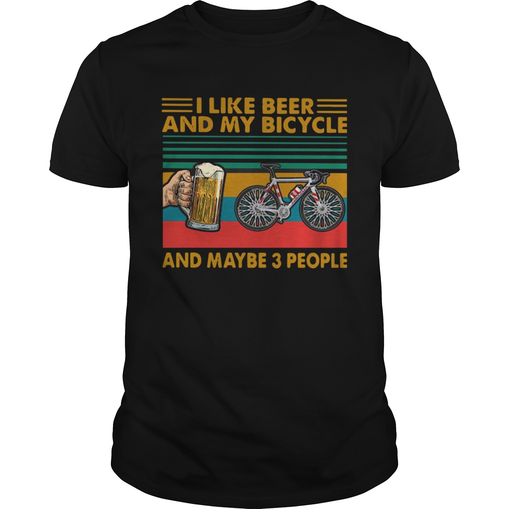 I Like Beer And Tennis And Maybe 3 People Vintage shirt