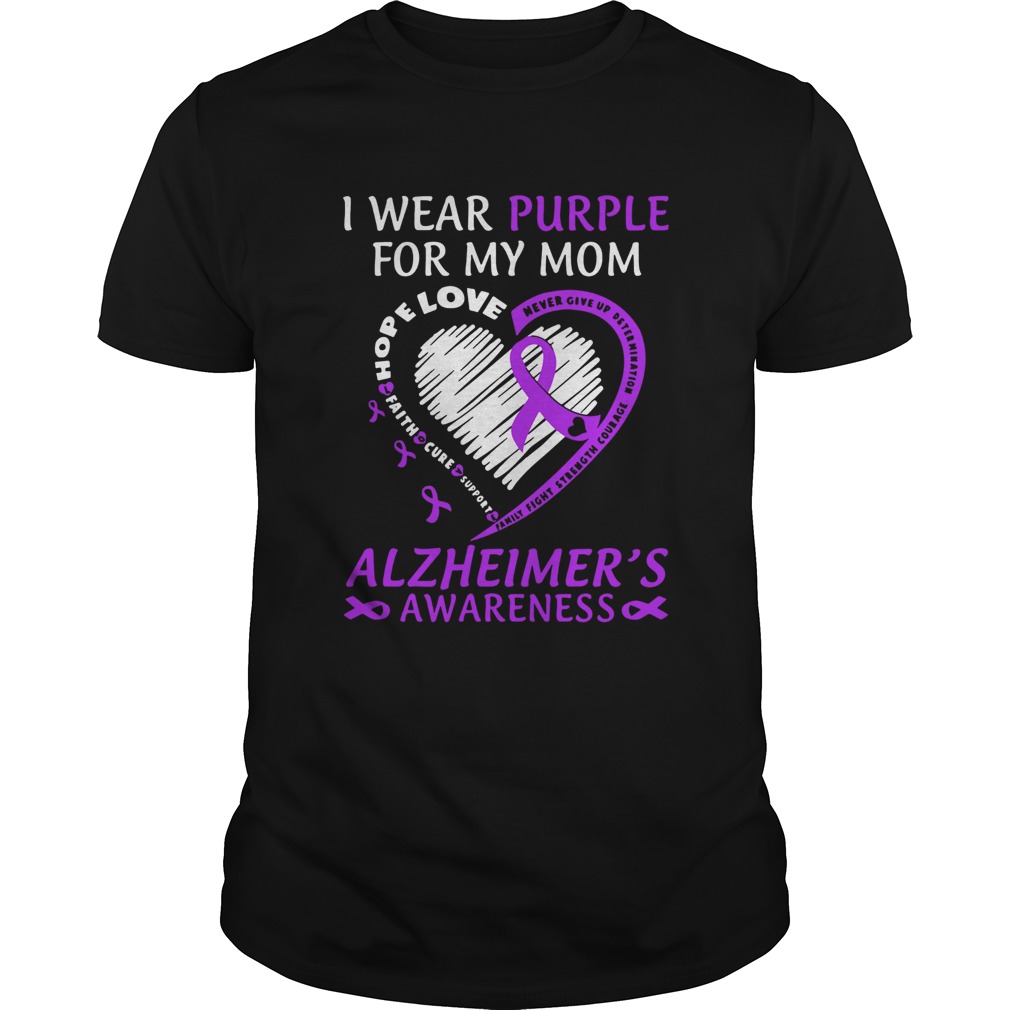 I Wear Purple For My Mom Alzheimers Awareness shirt