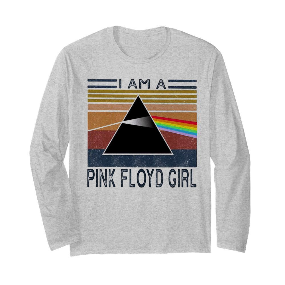 I am a pink floyd girl vintage retro  Long Sleeved T-shirt 