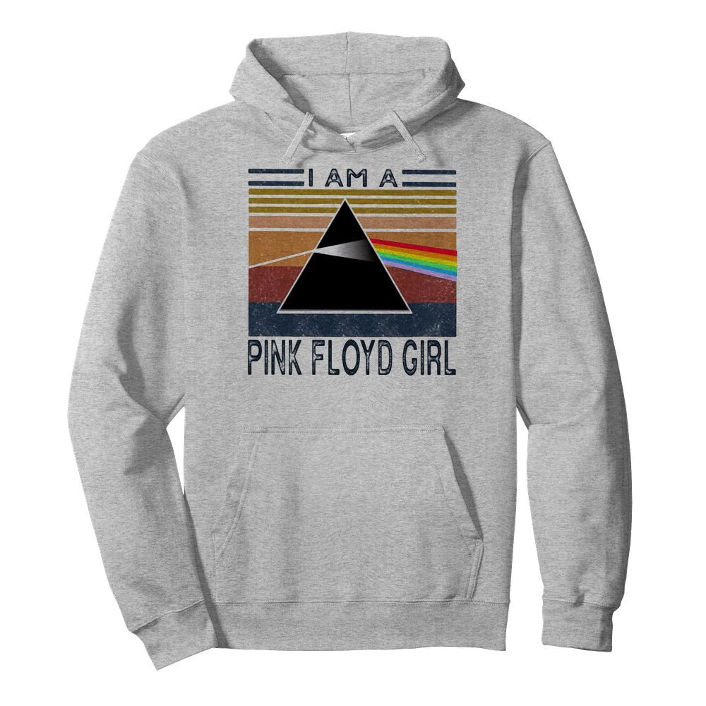 I am a pink floyd girl vintage retro  Unisex Hoodie