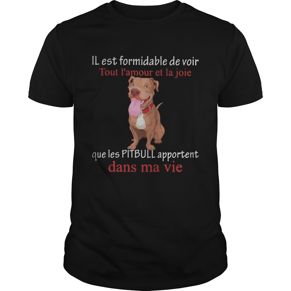 IL est formidable de voir Tout lamour et la joie que les Pitpull apportent dans ma vie shirt