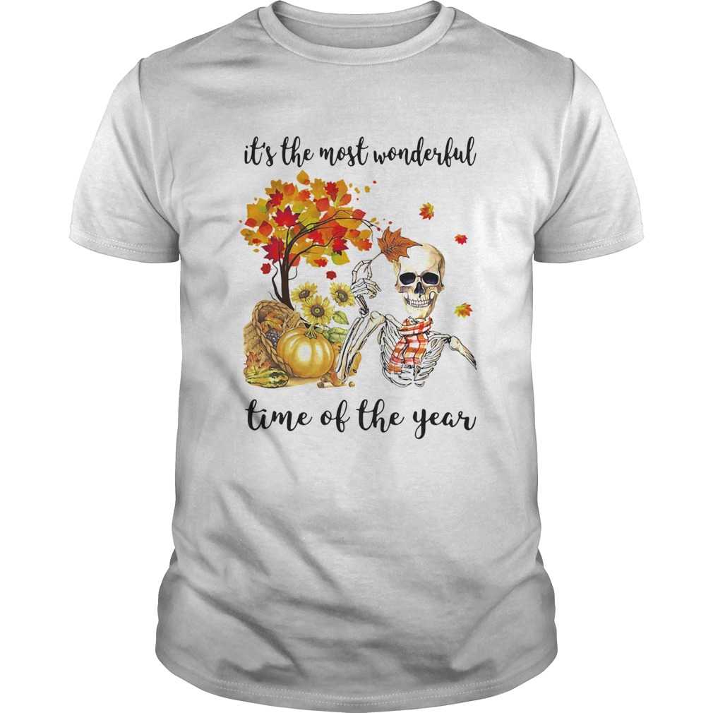 ITS THE MOST WONDERFUL PUMPKIN TIME OF THE YEAR AUTUMN SKULL shirt