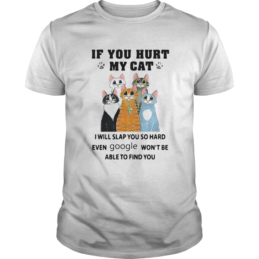 If You Hurt My Cat I Will Slap You So Hard Even Google Wont Be Able To Find You shirt