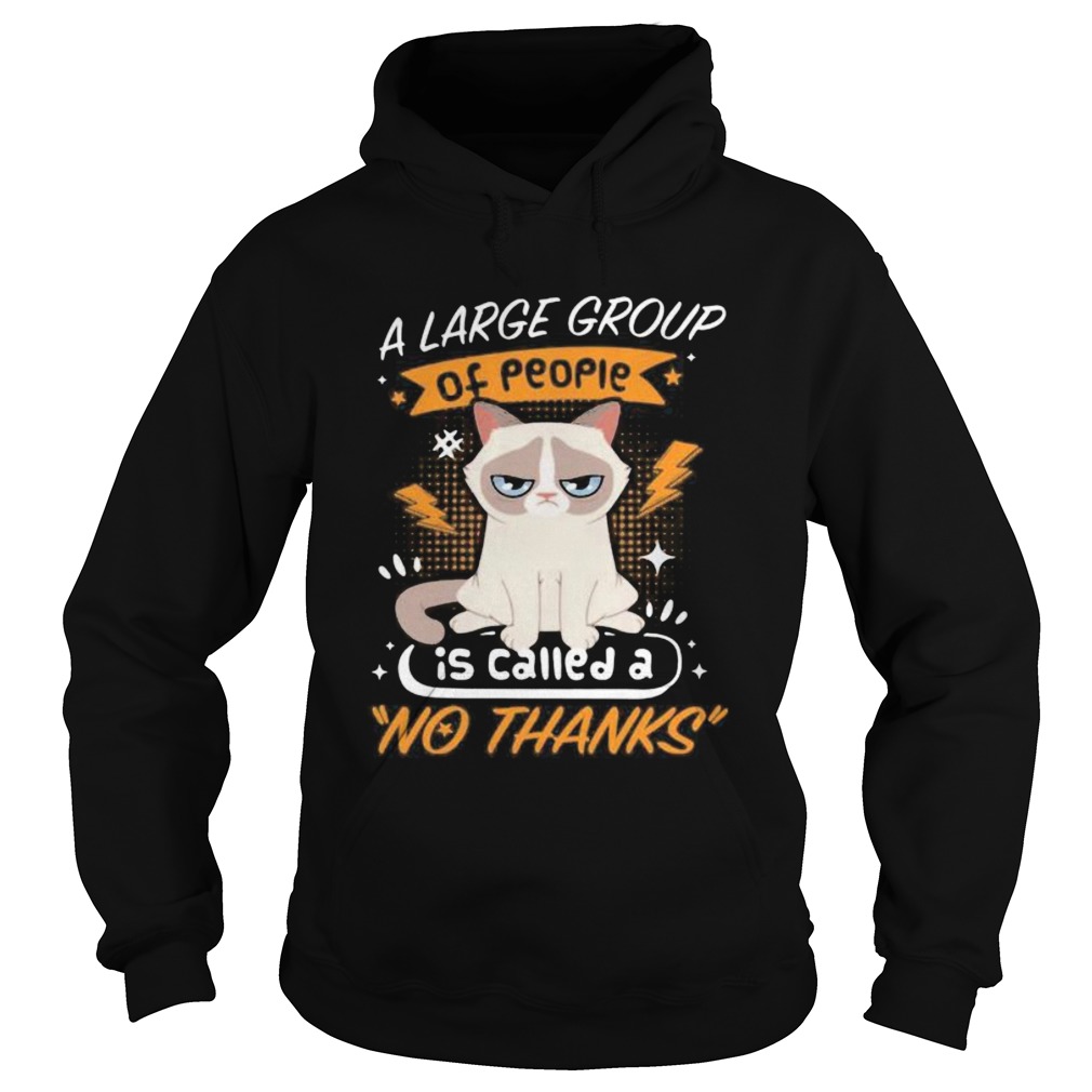 Introvert cat A large group of people is called a no thanks  Hoodie