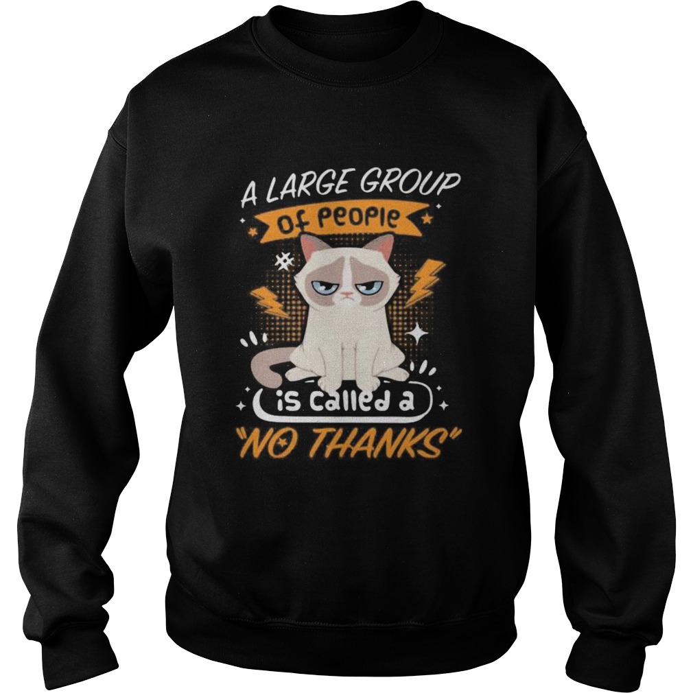 Introvert cat A large group of people is called a no thanks  Sweatshirt