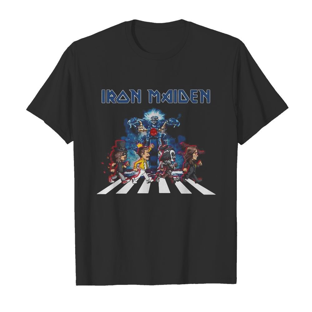 Iron maiden band members abbey road shirt