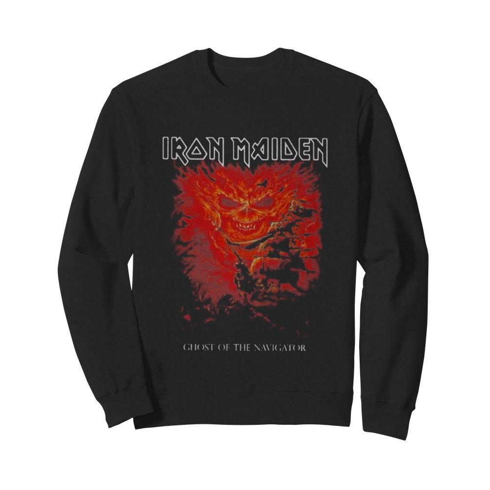 Iron maiden band skeleton ghost of the navigator  Unisex Sweatshirt