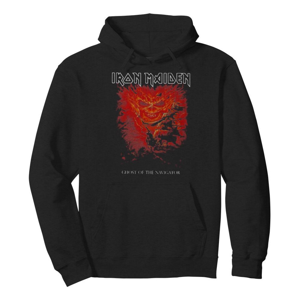 Iron maiden band skeleton ghost of the navigator  Unisex Hoodie