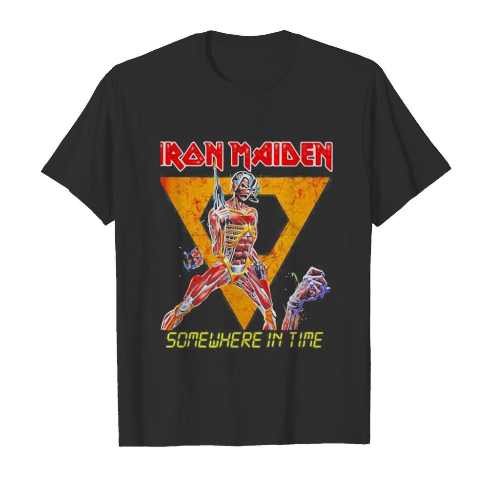 Iron maiden band skeleton somewhere in time shirt