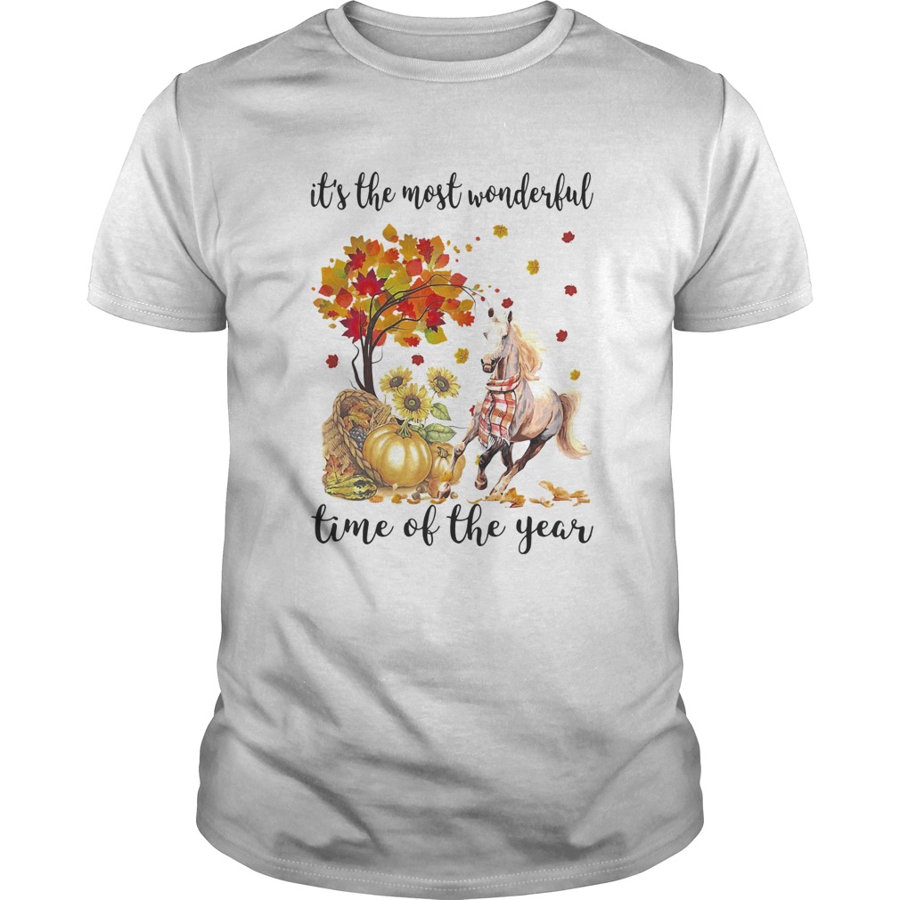 Its The Most Wonderful Time Of The Year Horse Pumpkin Autumn Halloween shirt