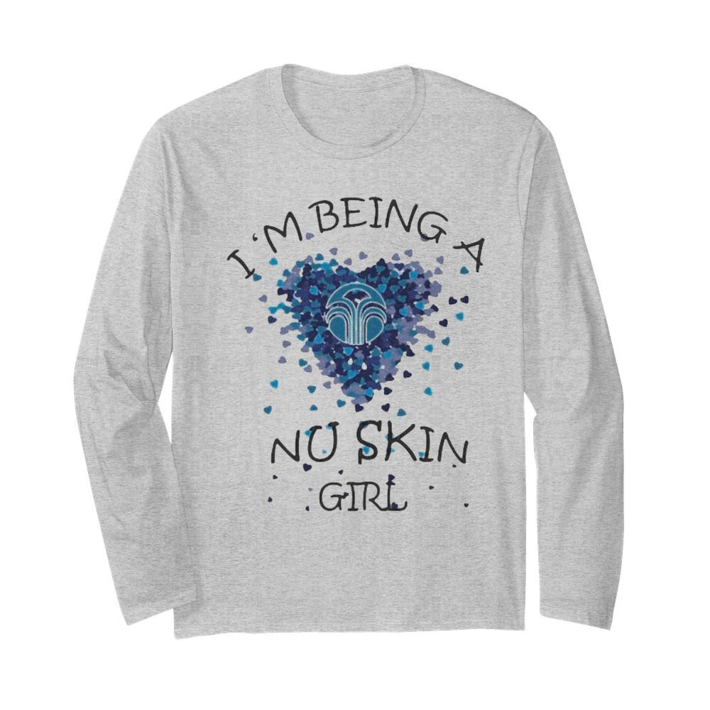 I’m being a nu skin girl hearts  Long Sleeved T-shirt 