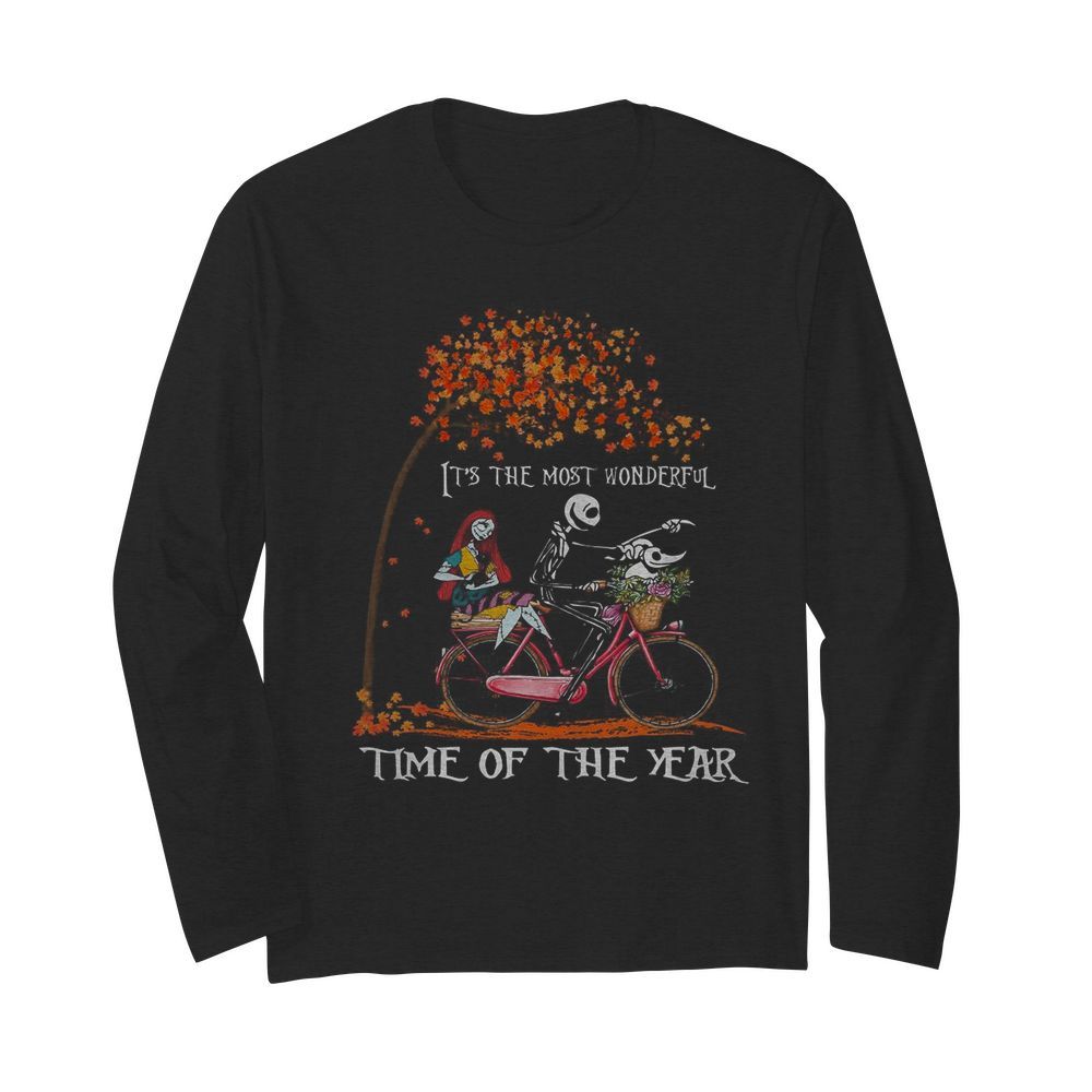 Jack Skellington and Sally It’s The Wonderful Time Of The Year  Long Sleeved T-shirt 