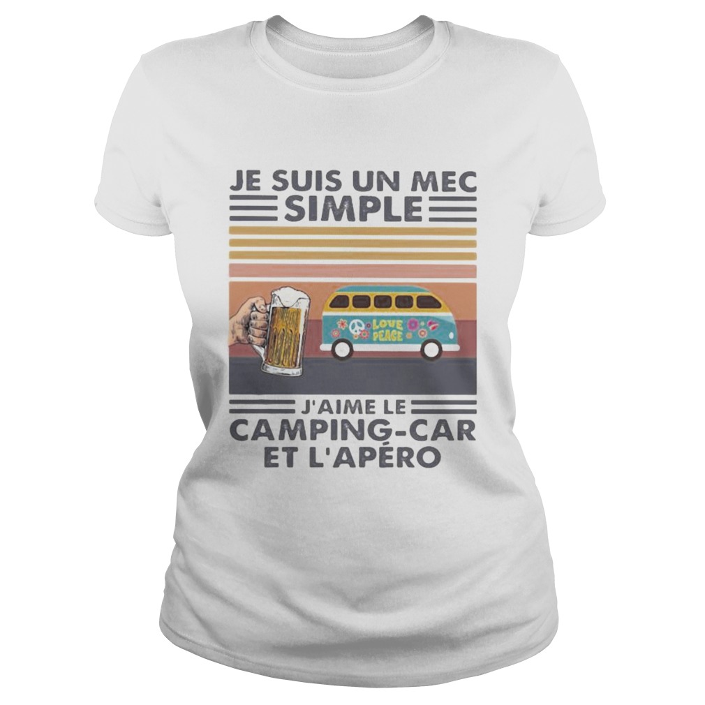 Je suis un mec simple jaime camping car et lapero vintage retro  Classic Ladies