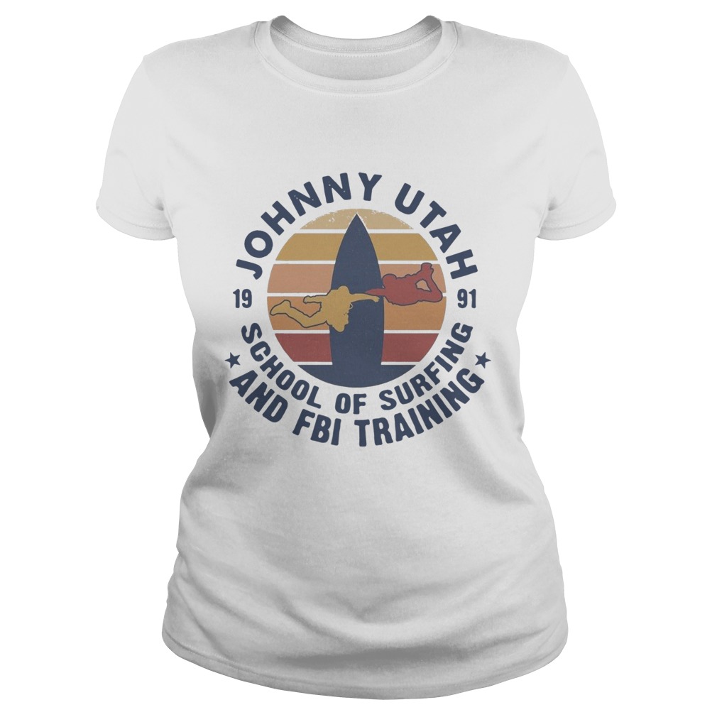 Johnny Utah 1991 School Of Surfing And FBI Training Vintage Retro  Classic Ladies