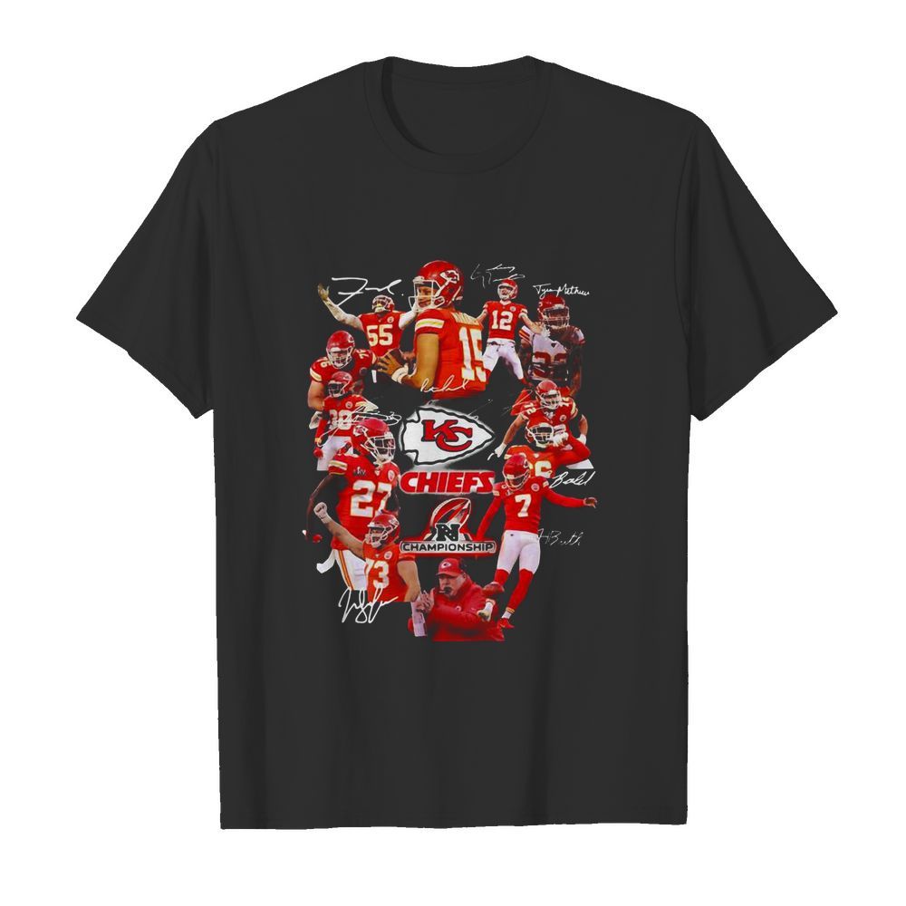 Kansas city chiefs football team signatures shirt