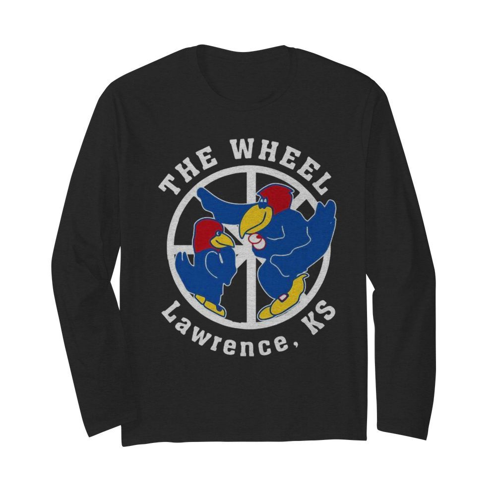 Kansas jayhawks the wheel lawrence ks  Long Sleeved T-shirt 