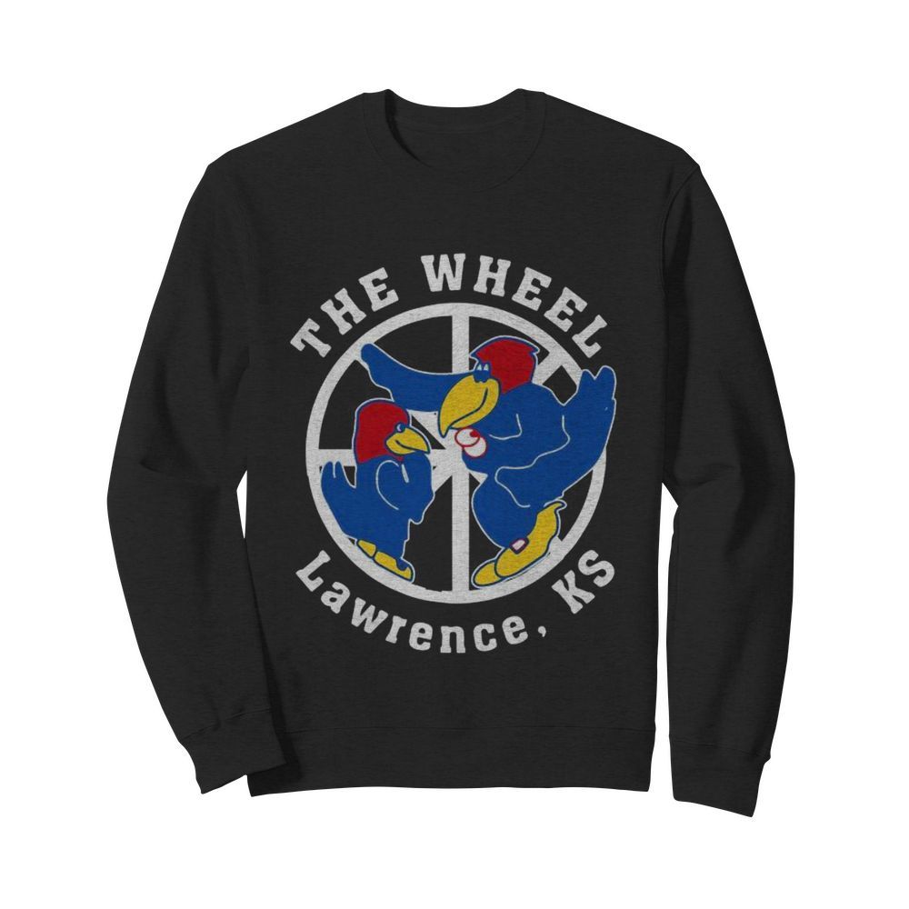 Kansas jayhawks the wheel lawrence ks  Unisex Sweatshirt