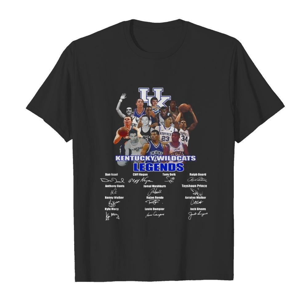 Kentucky wildcats legends basketball players signatures shirt