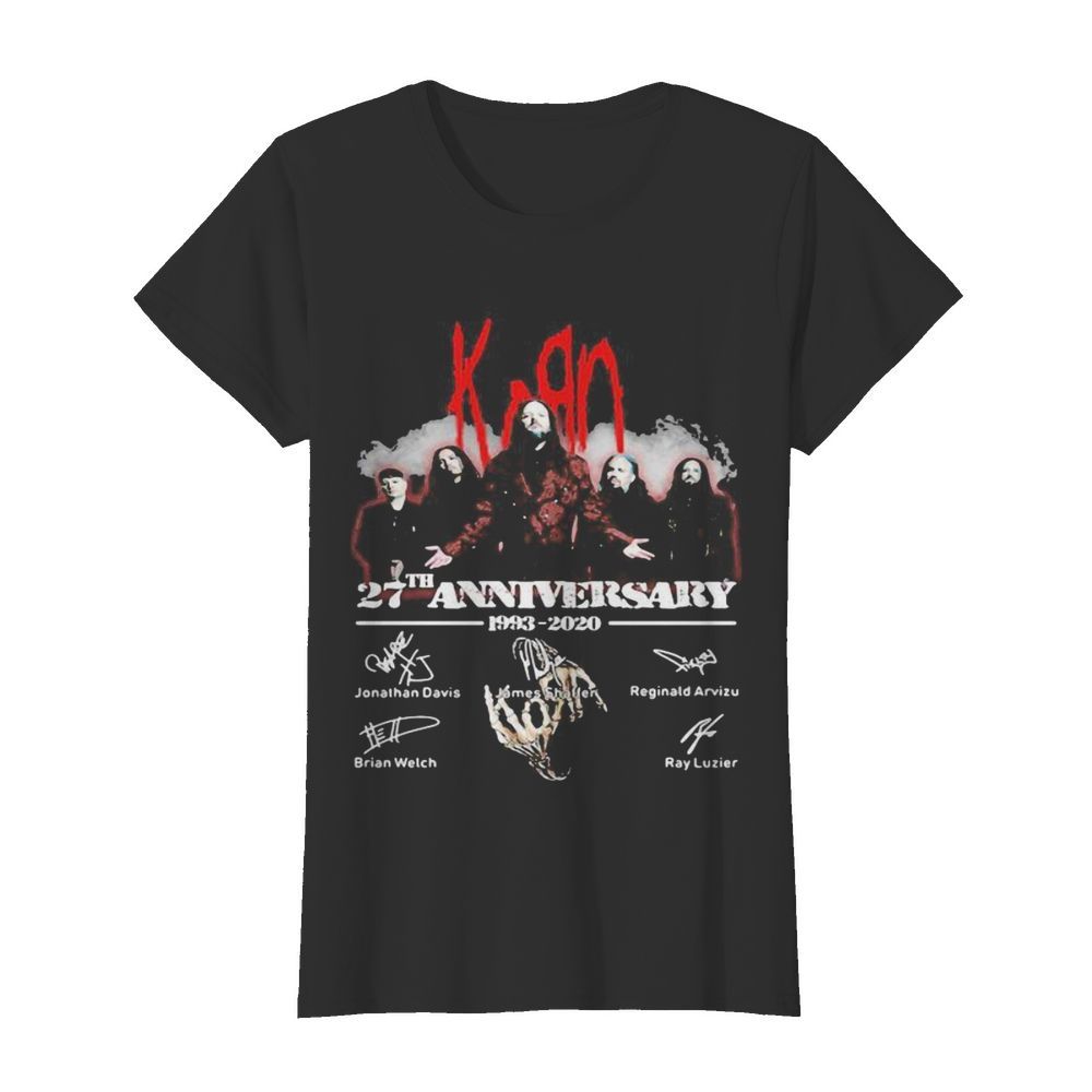 Korn band 24th anniversary 1993 2002 signatures  Classic Women's T-shirt