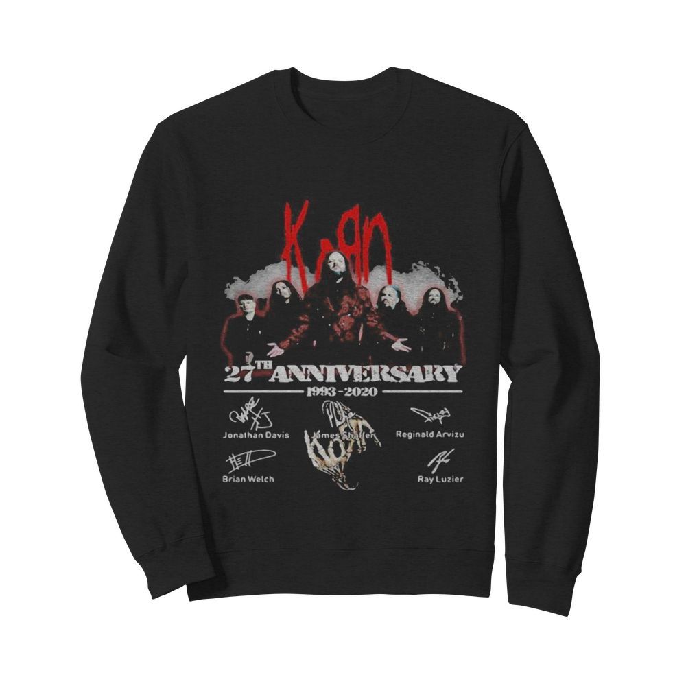 Korn band 24th anniversary 1993 2002 signatures  Unisex Sweatshirt