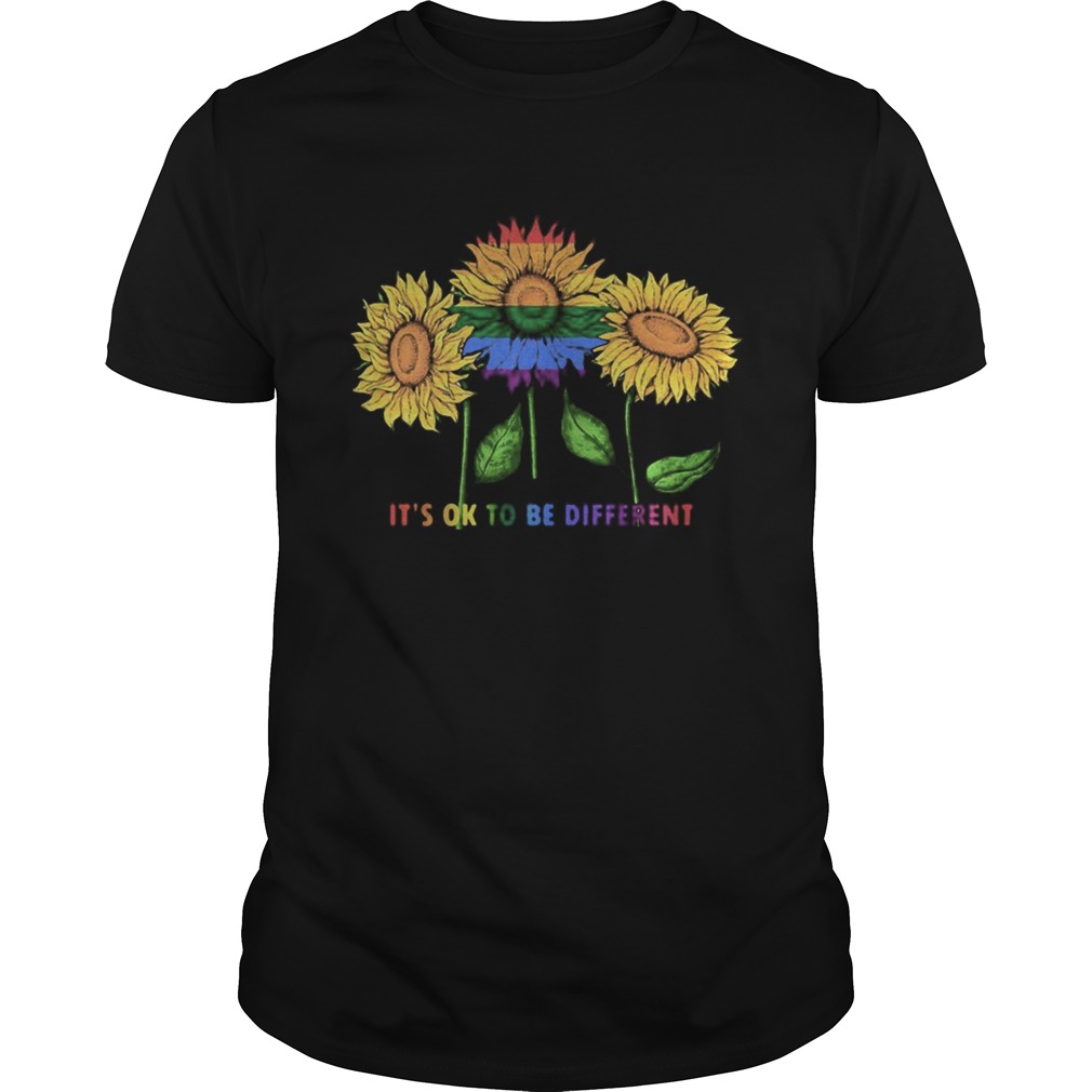 LGBT Sunflower its ok to be different shirt