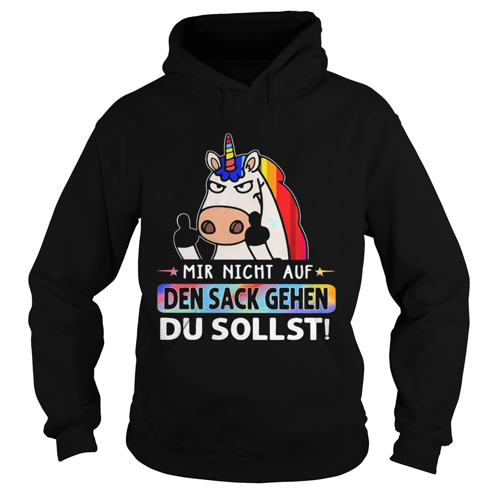 LGBT Unicorn Mir Nicht Auf Den Sack Gehen Du Sollst  Hoodie