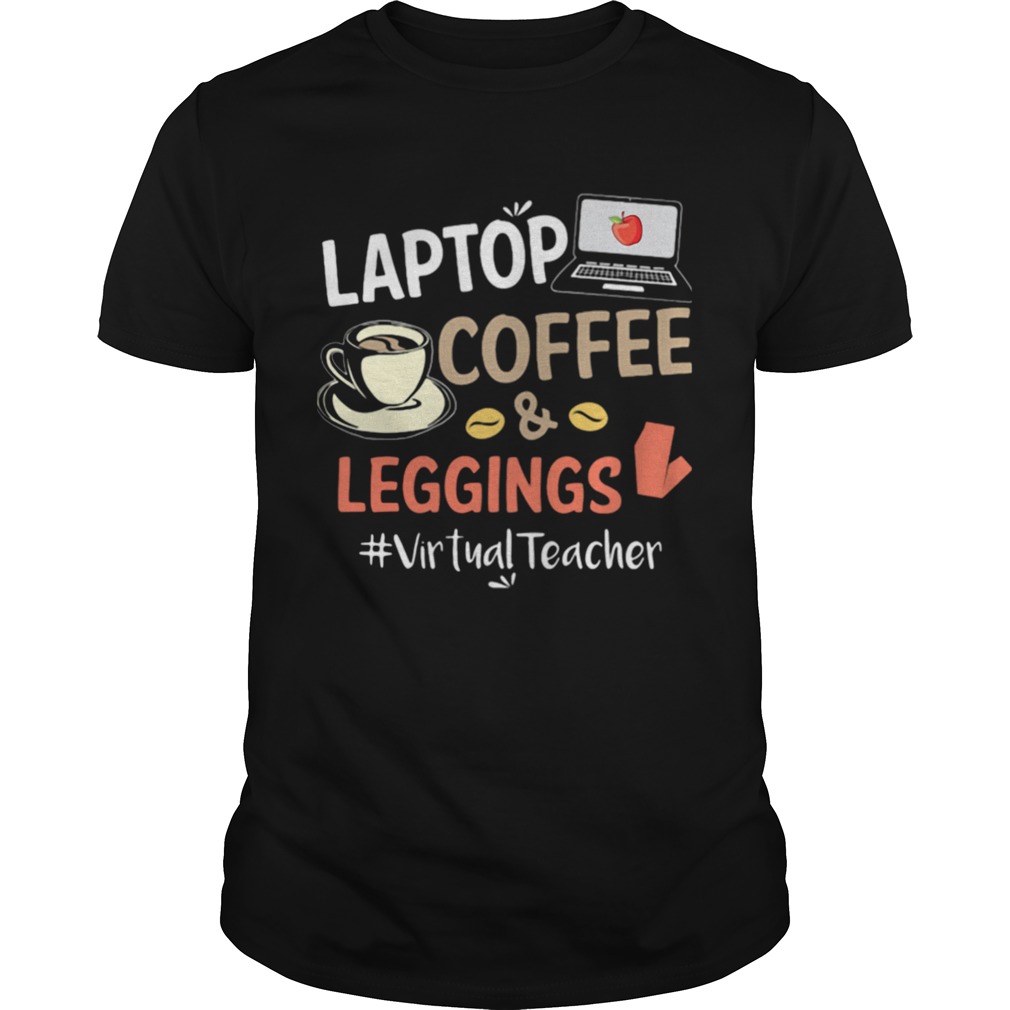 Laptop Coffee Leggings Virtual Teacher  Unisex