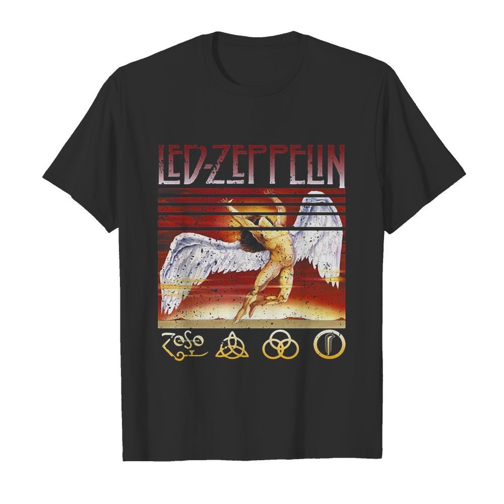 Led zeppelin swan song vintage retro shirt