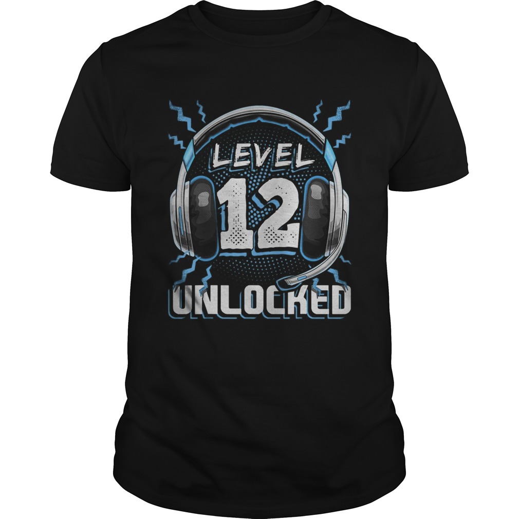 Level 12 Unlocked Video Game 12th Birthday PC Gaming shirt