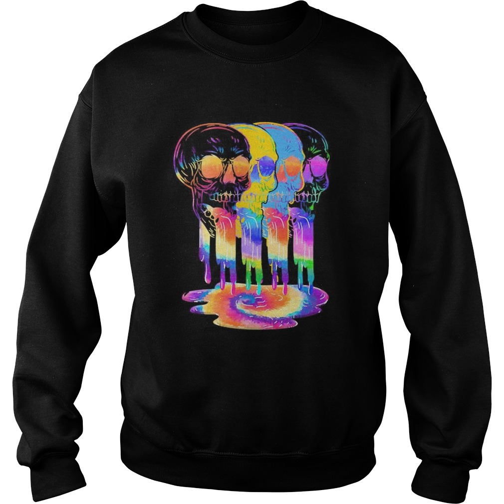 Lgbt hippie skulls color  Sweatshirt