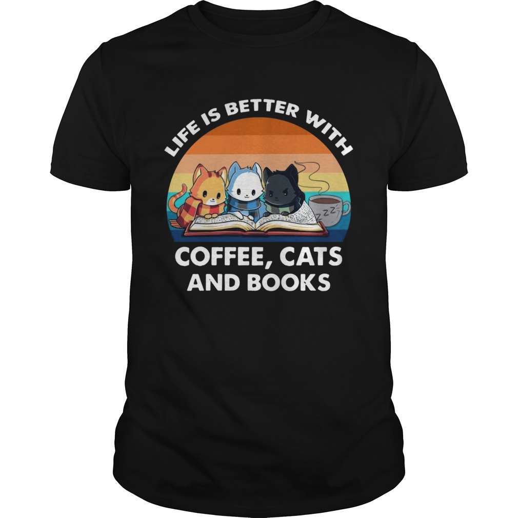 Life Better With Coffee Cats Vintage shirt