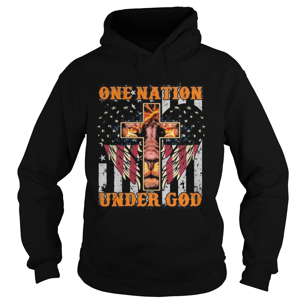 Lion king one nation under god american flag independence day  Hoodie