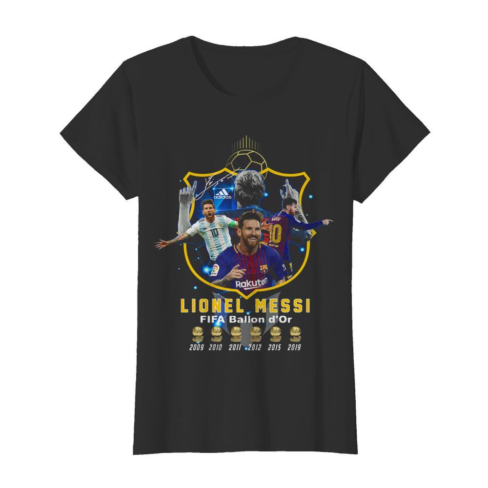 Lionel Messi FIFA Ballon d’Or Six Cup  Classic Women's T-shirt