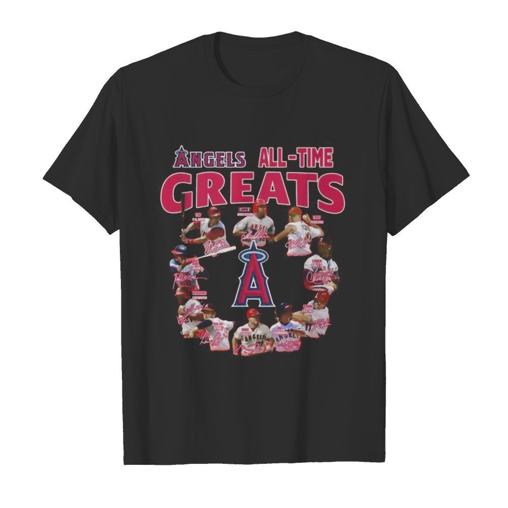 Los angeles angels all time greats signatures shirt