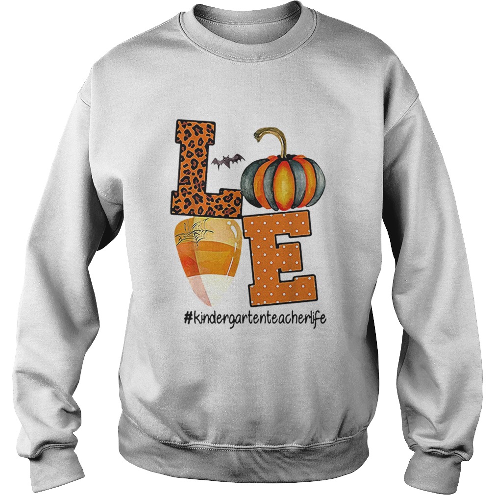 Love Kindergarten Teacher Life Halloween  Sweatshirt