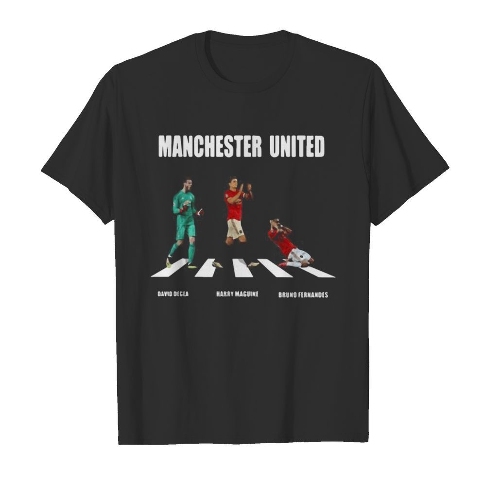 Manchester united players crossing the line shirt