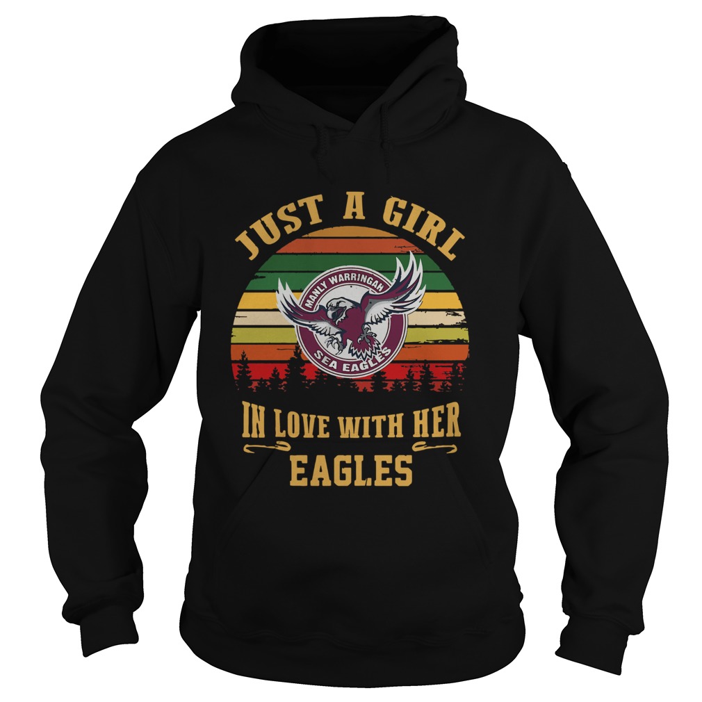 Manly Warringah Just A Girl In Love With Her Eagles Vintage Retro  Hoodie